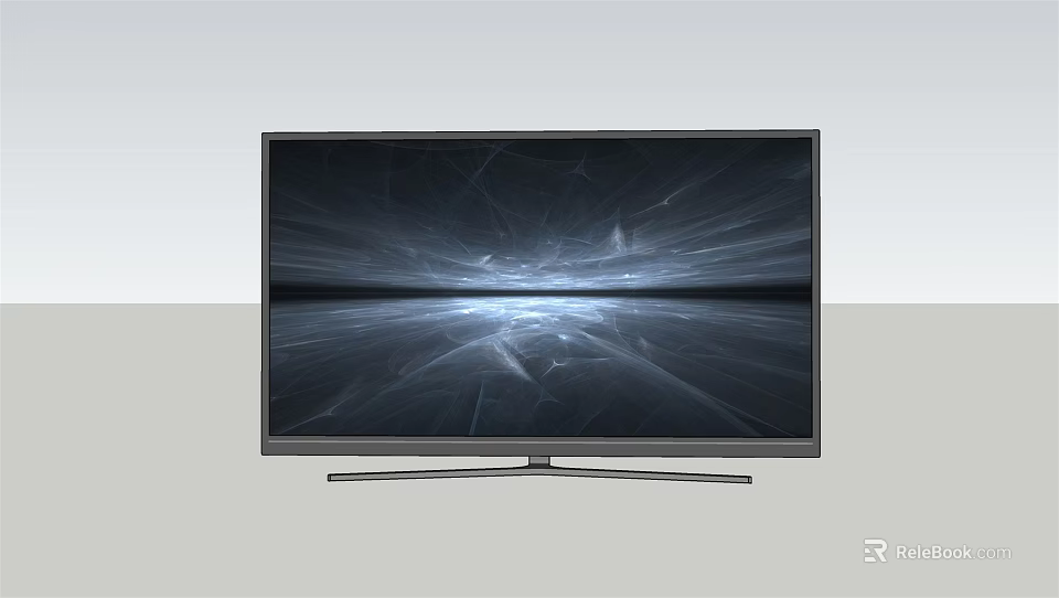 Modern Smart Television With Ultra HD Dynamic Display And Sleek Metal Stand 3d model 