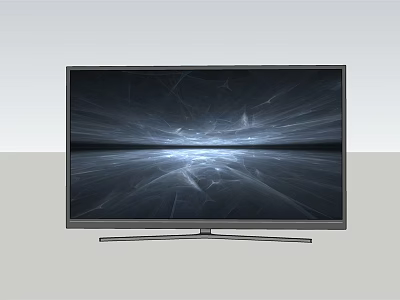 Modern Smart Television With Ultra HD Dynamic Display And Sleek Metal Stand 3d model