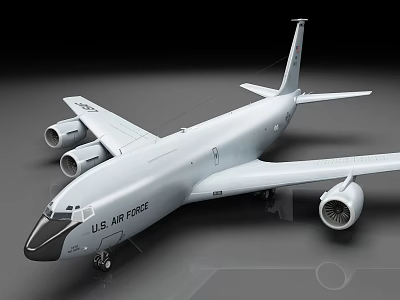 Modern U.S. Air Force Fighter Jet Military Aircraft Design And Features 3d model