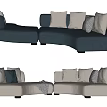 Modern Multiplayer Sofa 3d model