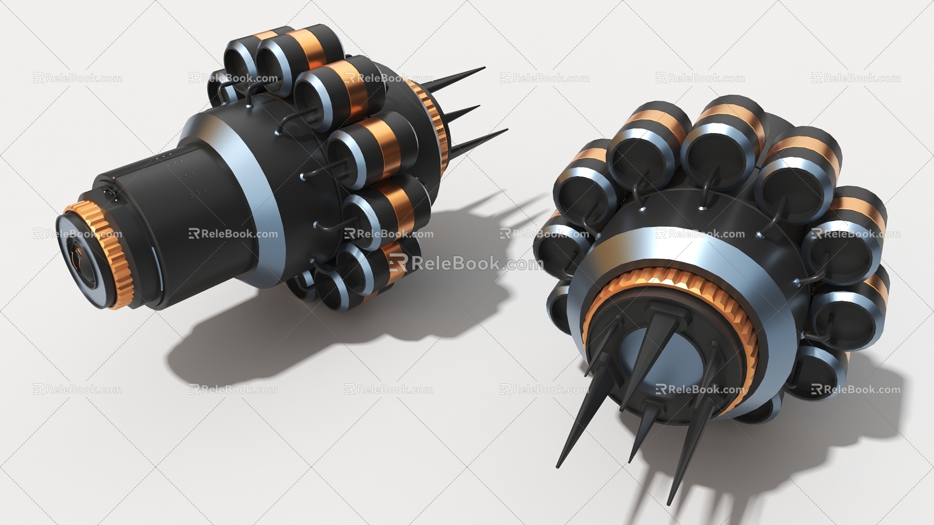 Satellite Rotor Space Bin Column Hard Surface Machinery High-tech Industrial Parts 3d model