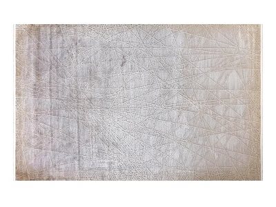 Square Rug In Light Neutral Tone With Geometric Line Patterns And Textured Design 3d model