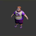 Man With Red Hair Wearing Purple And White T Shirt Purple Shorts And Purple Shoes
