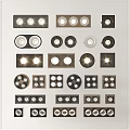 Various Modern Downlights And Spotlights With Decorative Shapes And Styles 3d model