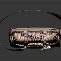 Leopard Print Christian Dior Paris Handbag With Gold Hardware Handles And Shoulder Strap