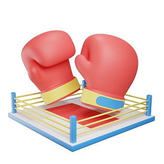 Modern Boxing Gloves Boxing Props Boxing Venue Boxing Scene Cartoon Boxing Gloves 3d model