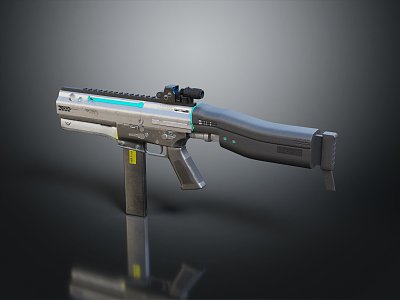 Sci-Fi Gun Cyberpunk Gun Pistol 3d model