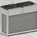 GREE Air Conditioner Outdoor Unit Air Outlet With Two Units On Tile Floor
