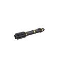 Black and Yellow Striped Cylindrical Military Missile with Aerodynamic Design