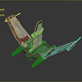 Detailed Sci Fi Spaceship Model Red And Silver Design With Wings And Engines