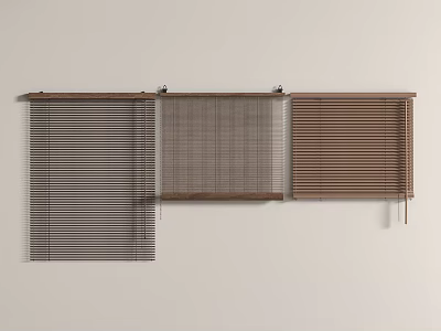 New Chinese-style Venetian Blinds Roller Blinds 3d model