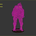 Game Movie Character Soldier in Green Military Uniform Holding Weapon With Backpack And Yellow Boots