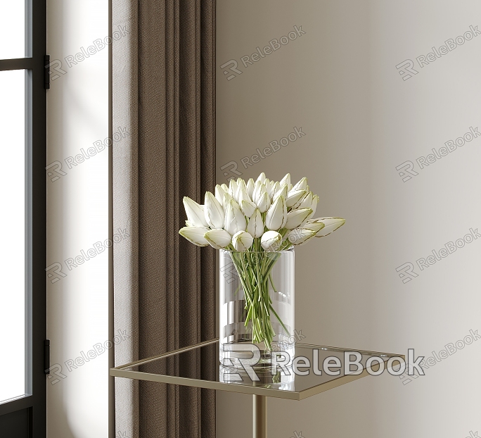 Modern Vase Vase Flower Art model