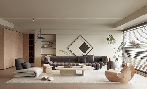 modern living room 3d model