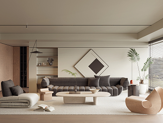 modern living room 3d model