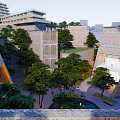 Modern Hotel Building Complex With Contemporary Architectural Design And Green Surroundings