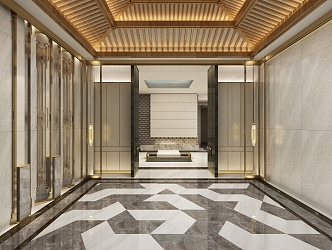 Modern Hotel Elevator 3d model