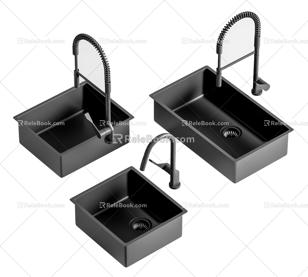 Modern vegetable basin sink faucet 3d model