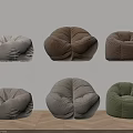 Soft Velvet Bean Bag Chairs In Beige Brown And Green Colors For Home