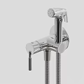 Modern Chrome Shower System With Handheld Sprayer Flexible Hose And Control Valve 3d model