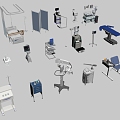 Modern Medical Equipment Medical Examination Equipment Bed Medical Equipment Screen 3d model