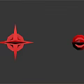 Two Red Long Weapons With Smooth Shafts And Pointed Tips For Combat