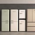 Smeg Retro Design Refrigerators In Various Pastel Colors For Kitchen