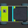 Mobile Robot With Yellow Black White Design Blue Wheels And M99 SSX 382V CLS64 Labels