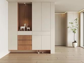Modern Entrance Shoe Cabinet 3d model