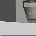 Modern Fashion Store Interior Design With White Arched Doorway Mannequins And Green Plants