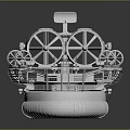 Modern Wooden Boat Design With Propellers Engines And Inflatable Base Structure