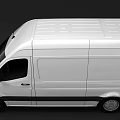 White Mercedes Benz Cargo Van Exterior Design For Commercial Transport Use