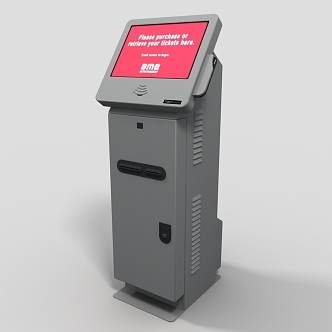 Modern ticket machine 3d model