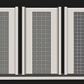 Modern Glass Room Dividers With White Frames And Different Pattern Designs