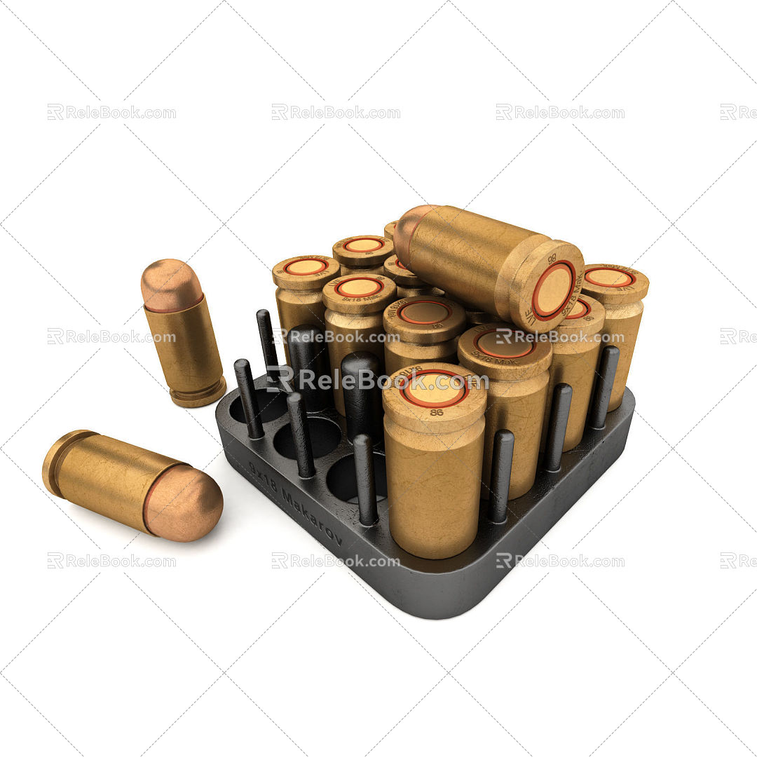 Modern Bullet Pistol Cartridge Cartridge 3d model