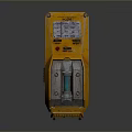 Industrial Control Panel Equipment With Yellow Housing And Metal Switches