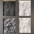 Natural Stone Background Wall with Various Rough Textures and Different Colors