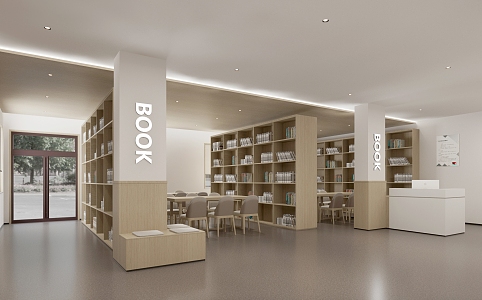 Modern Library 3d model