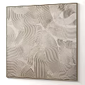 Abstract Textured Wall Art With Curved And Striped Patterns Modern Design 3d model