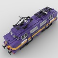 Lego toy building blocks train head high-speed rail train retro locomotive 3d model