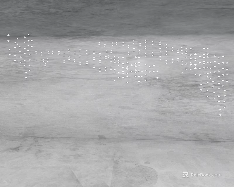 Creative Wall Decor with White Dots Pattern on Gray Background Surface 3d model 