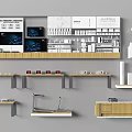 Modern Technology Showcase Booth Shelf 3d model