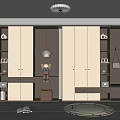 Modern Shoe Cabinet Design With Ample Storage Doors Drawers And Decorative Display Shelves