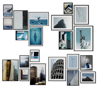 Modern photo wall 3d model