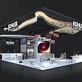 KOHLER Exhibition Booth With Modern Curved Lighting And Bathroom Product Displays