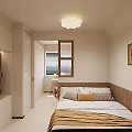 Kids Room Interior With Wooden Headboard Soft Bedding Wall Art And Ceiling Light