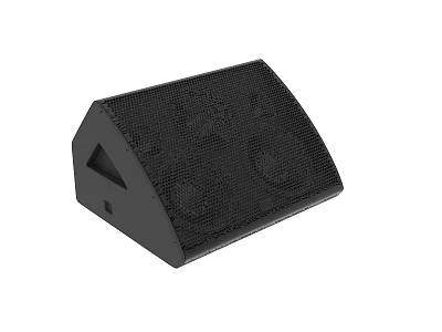 Black Wedge Stage Monitor Speaker With Professional Audio Quality And Durable Design 3d model