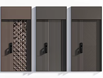 Modern child-mother door 3d model
