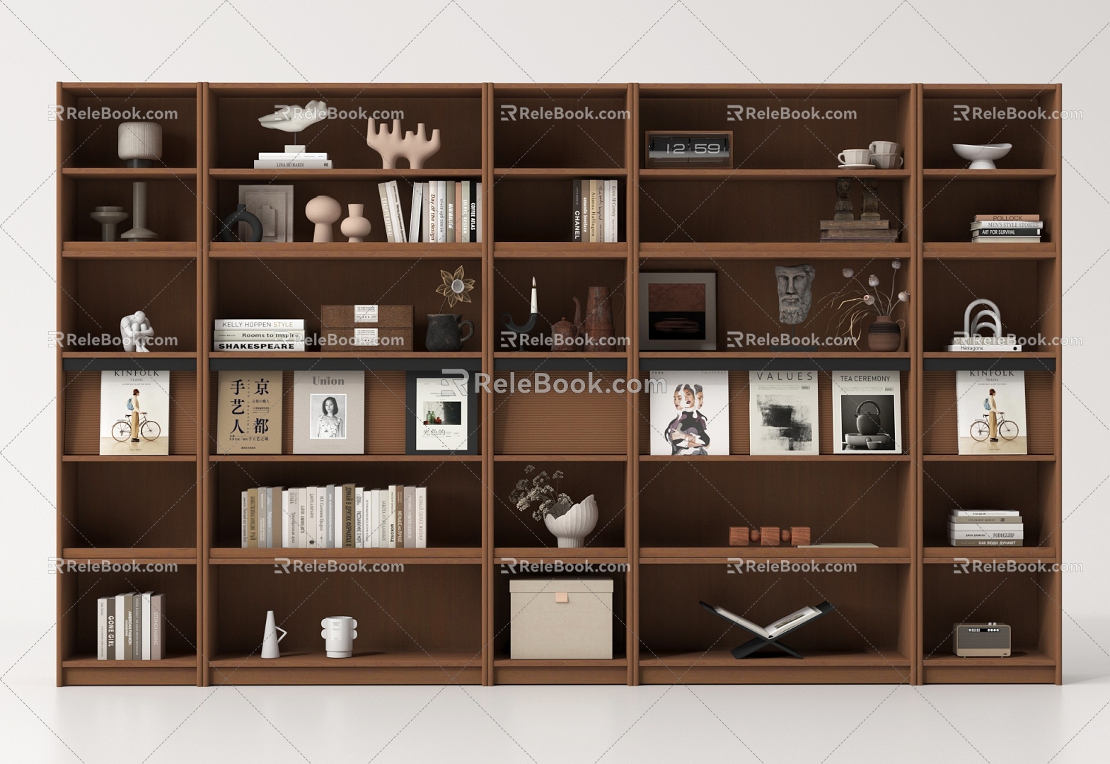 Modern Simple Bookshelf Floor-Standing 3d model