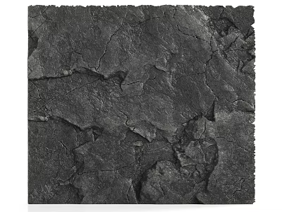 Black Cracked Texture Background Wall With Rough Surface For Modern Decorative Design 3d model